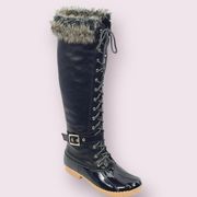 Nature Breeze lace up fur trim duck boots