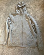 Nike Gray Zip-Up Hoodie