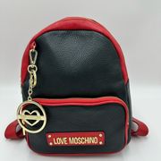 Love Moschino classic backpack in black and red