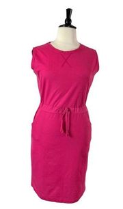 Zanzea Tee Dress Tie Waist Sleeveless Sporty Casual Hot Pink Women’s Size 16