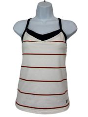 Under Armour White Vintage Active Tank Top With Built In Sports Bra