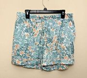 Joie Shorts Womens Size XL Floral Satin Pockets Stretch Drawstring Boho Beach