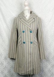 Anthropologie Tulle Size M Embroidered Pattern Peacoat Dress Jacket NWOT