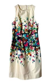 Maeve Anthropologie Dress A-line Cut Out Sleeveless Pink Blue Floral Women’s 4