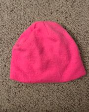 bright pink beanie