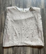 Sparkle Shoulder Pad Top