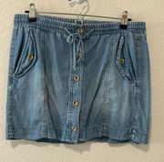 CLOTH & STONE Denim Mini Skirt, Sz S