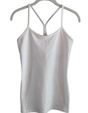 Lululemon Women’s White Everlux Power Y Tank Yoga Racerback size 6