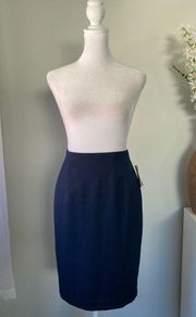 NWT Vintage ‘90s CC Courtenay Navy Blue Wool Skirt
