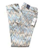 Bullhead Black pastel ikat chevron skinniest jeans Jr size 13