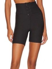 WeWoreWhat Lace-Up Biker Short Size Small (F18)