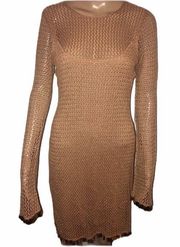 Moda International open knit sparkly dress