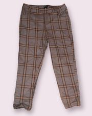 Pixie Slim Fit Plaid Ankle Pants