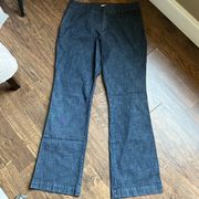 Coldwater Creek Natural Fit Denim Cotton Pants Pockets Size 12