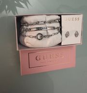 Silver Bracelets And Earrings Set