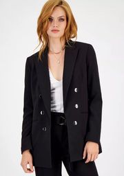 Women's Faux Double-Breasted Boyfriend Jacket