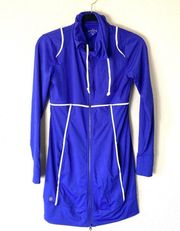 Athleta Spinnaker Swim Jacket Cover Up Royal Blue Size XS