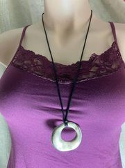 Express Necklace with Metal Pendant