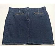 Ann Taylor Loft  Denim Skirt Womens Size 6 Blue Jean Mini Cotton Stretch