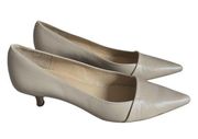 Talbots Shoes Womens 7 AA Extra Narrow Nude Pumps Pointed Toe Heeled Classic