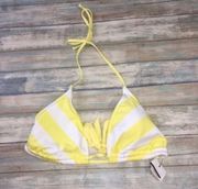 Mossimo Yellow Striped Bikini Top