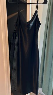 Mi Ami Black Satin Dress