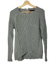 Kaisely Gray Crewneck Knit Pullover Sweater M