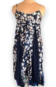 Simply Vera Wang Dress Ruffle Sleveless Spaghetti Strap Floral Printed Flowy