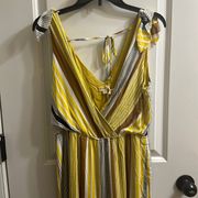 BNWT Hem & Thread Mustard Stripe Wide Leg Jumpsuit