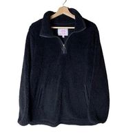 Cozy Sherpa quarter zip fleece jacket