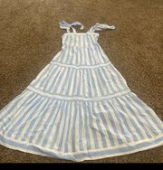 Cupshe striped maxi dress with adjustable tie straps mediumNWT