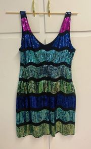 Blue & Green Sequin Dress - Eras Tour