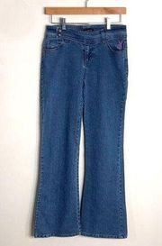 Vintage 90s playboy ladies bootcut low rise denim jeans size 5