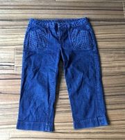 3/$15 Joes cropped‎ jeans Denim Capri Pants blue size 27 Pockets