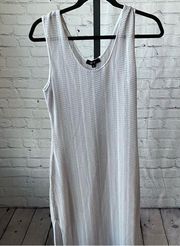 Sky Light Gray Maxi Sheer Swim Cover Up Size Small