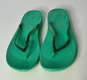 FitFlop Shoes Mint Green Jeweled Flip Flops New 10