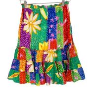 Jams World Hattie Floral Ruffled Flouncy Skirt size Medium