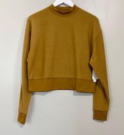 Women’s Crop Fleece Pullover Tan Dale Size Medium NWT