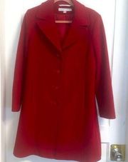 Larry Levine red wool coat