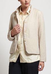 Casey Casey Chloe Jacket in Beige Cashmere / Virgin Wool Blend Size S 