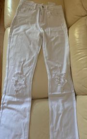 Juniper White Ripped Jeans