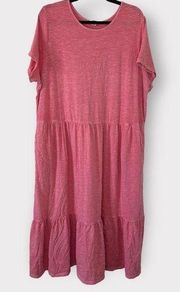 Tiered Dress Pink 2X