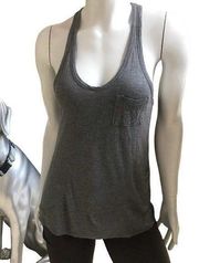 T by Alexander Wang Gray Rayon Soft Tank Top with Pocket Women’s Size XS