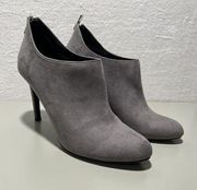 Kelly & Katie Laylla Boots Women Size 8 Gray Faux Suede Stiletto Ankle Booties