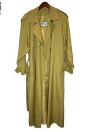 Vintage J. Gallery Trench Coat Womens Tan Belted Jacket - Size 12