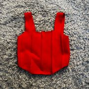 Red Corset Tank Size Small
