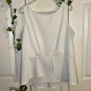 Bisou bisou white peplum top