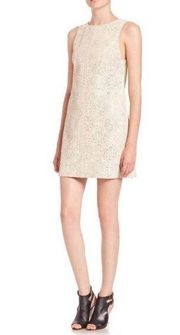 Alice + Olivia Clyde Lasercut Lamb Leather Dress Sz. 2