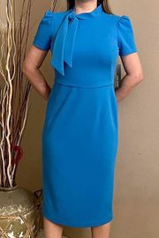 Maggy London Blue Midi Sheath Dress