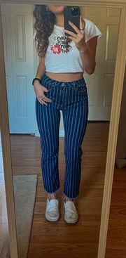 Striped Denim Jeans